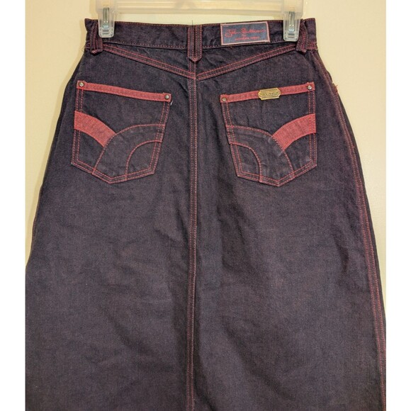 John Sullivan For Pioneer Wear Vintage Women Midi Skirt Denim Western Size 11/12 - Picture 7 of 12